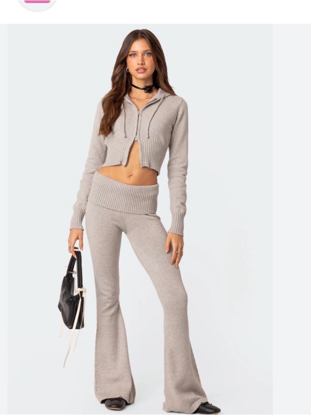 Edikted zip up sweater top